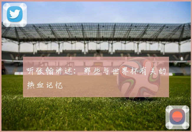 听张翰讲述：那些与世界杯有关的热血记忆